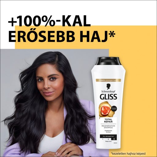 Gliss Total Repair sampon hidrolizált keratinnal és virág nektárral 400 ml