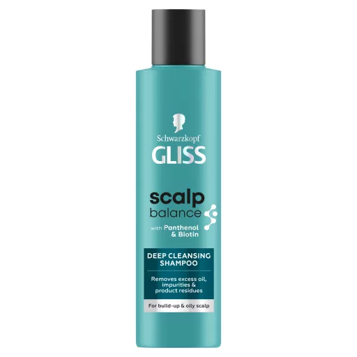 Gliss Scalp Balance mélytisztító sampon lerakódások ellen & zsíros fejbőrre 200 ml