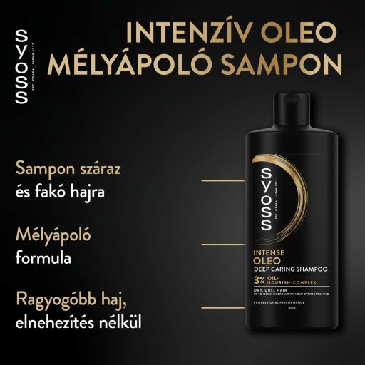 Syoss Oleo Intense mélyápoló sampon 440 ml