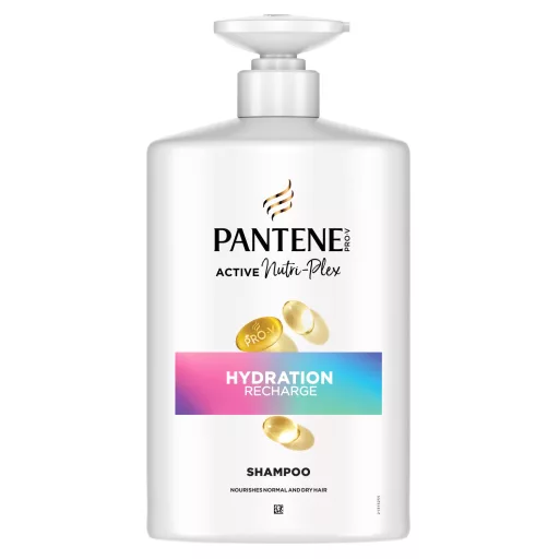 Pantene Pro-V Hydration Recharge Sampon 1000ml Pumpás Flakonban Normál és Száraz Hajra