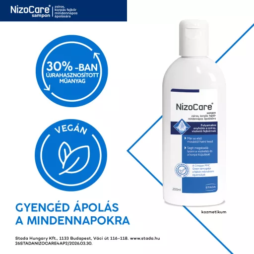 NizoCare sampon zsíros, korpás fejbőr mindennapos ápolására 200 ml
