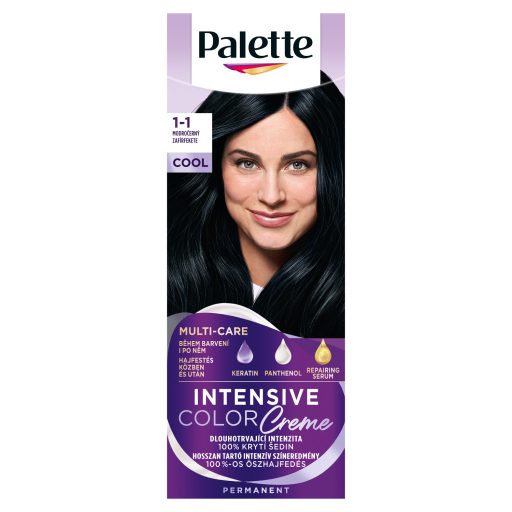 Palette Intensive Color Creme tartós hajfesték 1-1 zafír fekete
