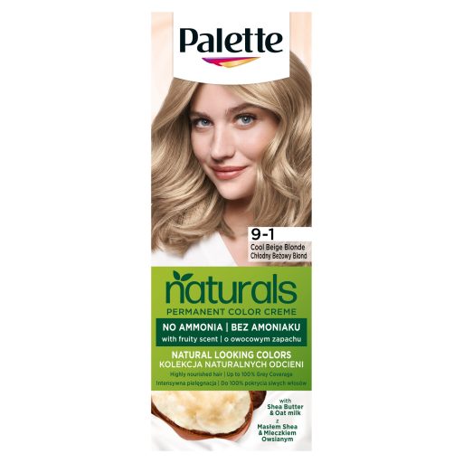 Schwarzkopf Palette Naturals tartós hajfesték 9-1 Hűvös bézsszőke
