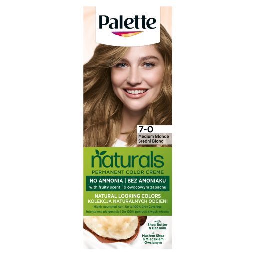 Schwarzkopf Palette Naturals tartós hajfesték 7-0 Középszőke