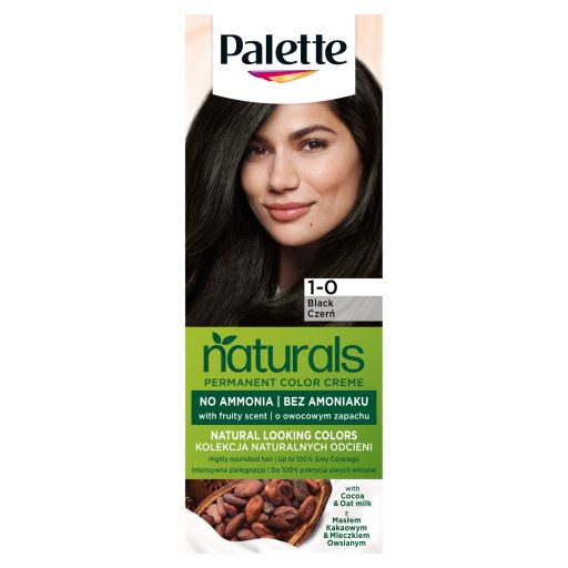 Schwarzkopf Palette Naturals tartós hajfesték 1-0 Fekete