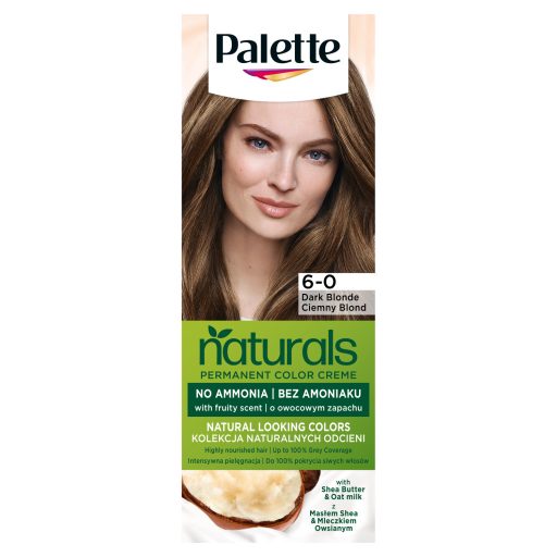Palette Permanent Naturals Color ápoló krémhajfesték 6-0 Sötétszőke