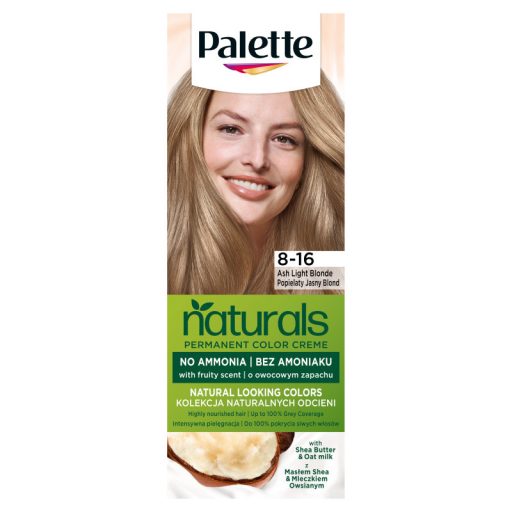 Palette Permanent Naturals Color ápoló krémhajfesték 8-16 Hamvas világosszőke