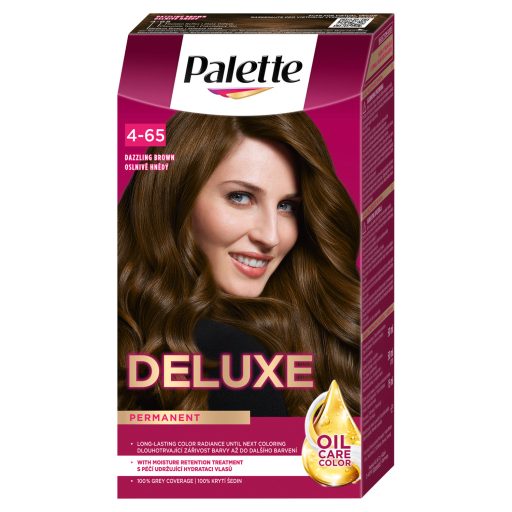 Palette Deluxe 4-65 Ragyogó középbarna tartós hajfesték 
