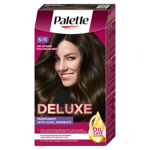 Palette Deluxe 5-11 Hamvas világosbarna tartós hajfesték