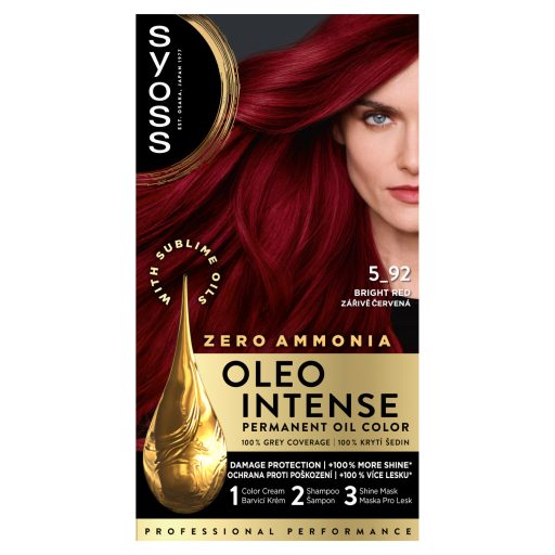 Syoss Oleo Intense tartós hajfesték 5-92 ragyogó vörös