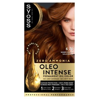Syoss Oleo Intense tartós hajfesték 6-76 Meleg rézvörös