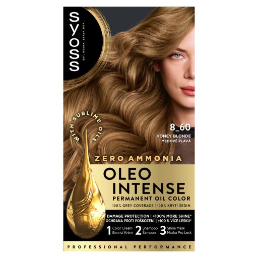 Syoss Oleo Intense tartós hajfesték 8-60 Mézszőke