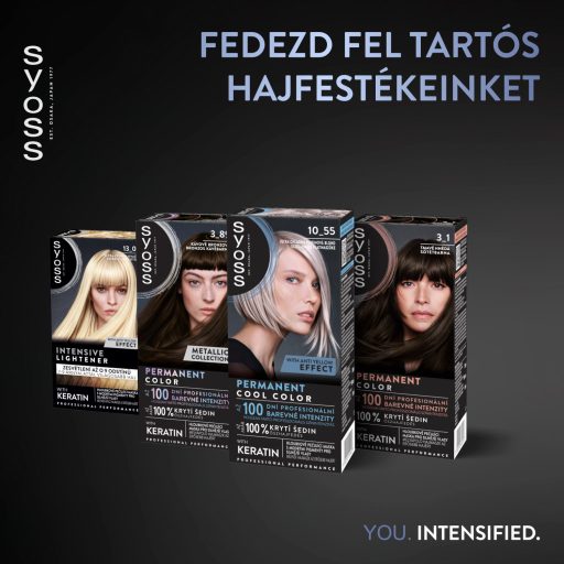 Syoss Color tartós hajfesték 10-55 ultra hűvös platinaszőke