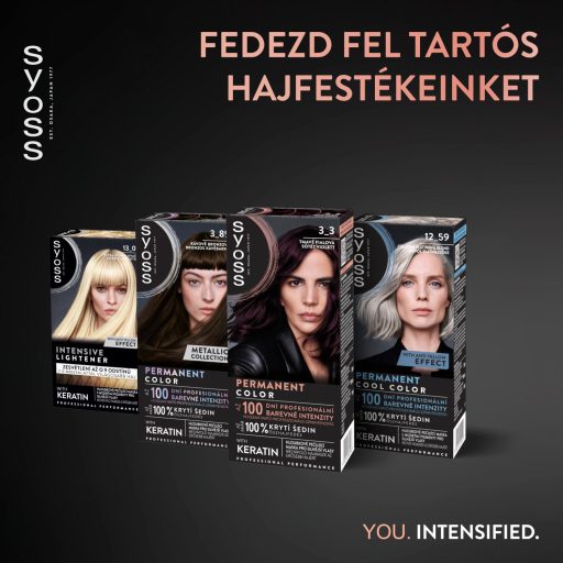 Syoss Color 3-3 sötét violett tartós hajfesték