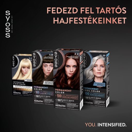 Syoss Color 4-2 mahagóni barna tartós hajfesték