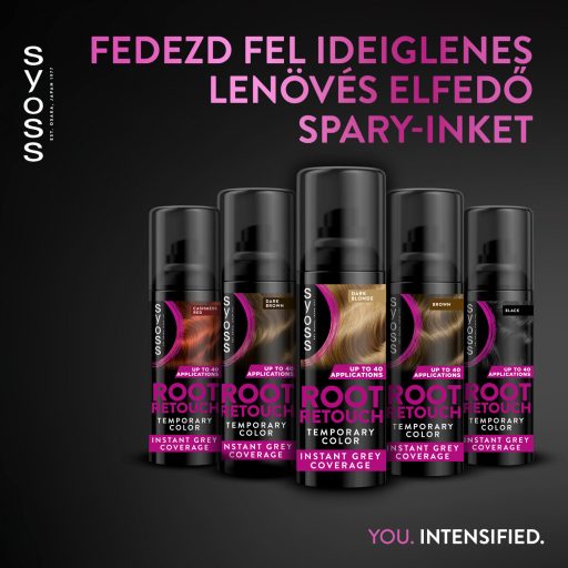 Syoss Root Retoucher ideiglenes lenövés-elfedő spray Sötétszőke 120 ml