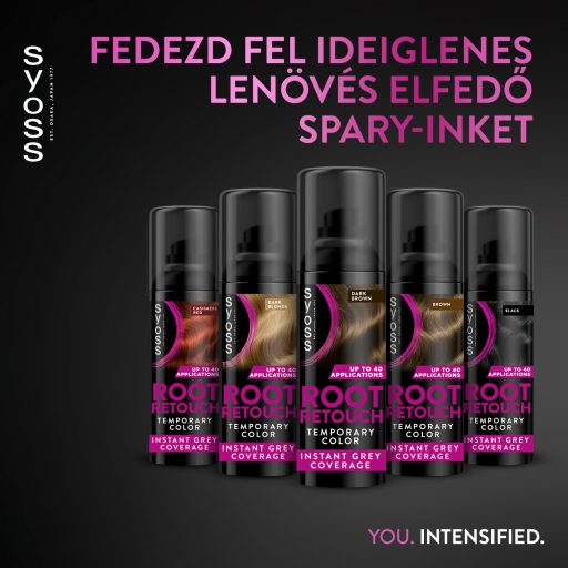 Syoss Root Retoucher ideiglenes lenövés-elfedő spray Sötétbarna 120 ml