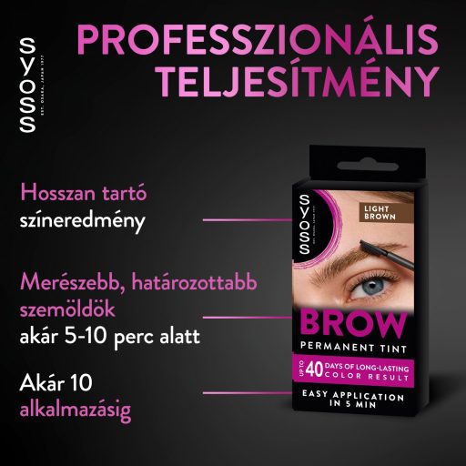 Syoss Brow Tint tartós szemöldökfesték Világosbarna