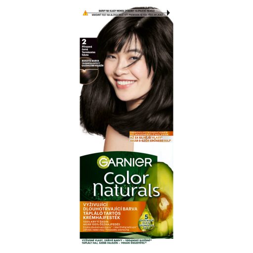 Garnier Color Naturals tartós krémhajfesték 2 Természetes Fekete