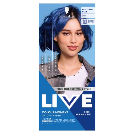 Schwarzkopf Live hajszínező 095 Vibráló Kék