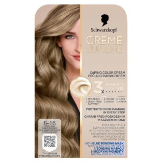   Schwarzkopf Creme Supreme tartós hajfesték 8-16 hűvös hamvas világosszőke