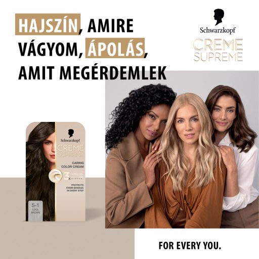 Schwarzkopf Creme Supreme tartós hajfesték 5-1 hűvös világosbarna