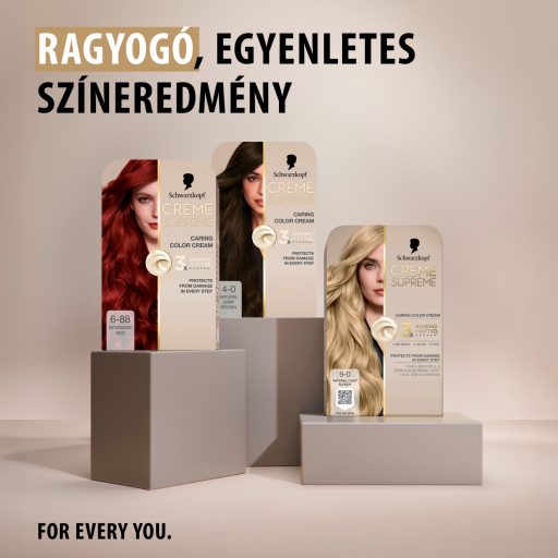 Schwarzkopf Creme Supreme tartós hajfesték 6-88 vöröses sötétszőke