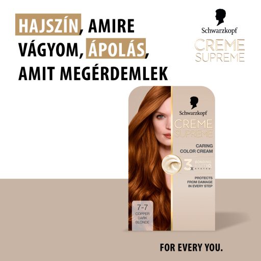 Schwarzkopf Creme Supreme tartós hajfesték 7-7 rezes szőke