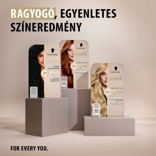 Schwarzkopf Creme Supreme tartós hajfesték 1-0 természetes fekete