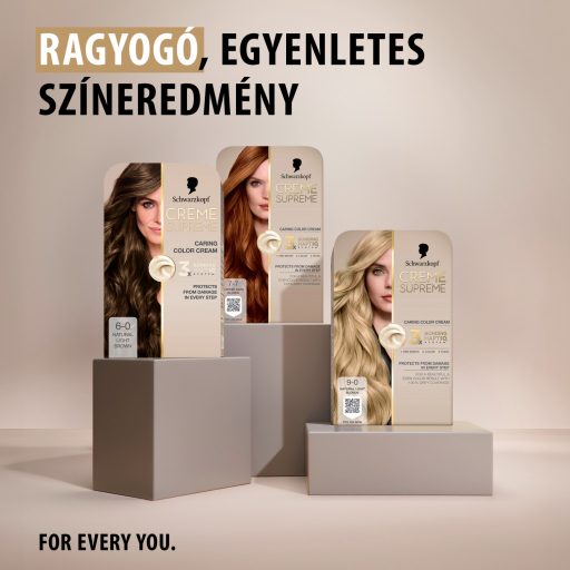 Schwarzkopf Creme Supreme tartós hajfesték 6-0 természetes sötétszőke