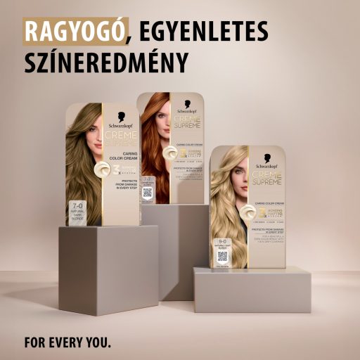 Schwarzkopf Creme Supreme tartós hajfesték 7-0 természetes szőke