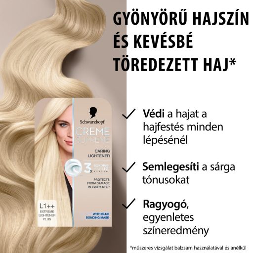 Schwarzkopf Creme Supreme tartós hajfesték L1++ extrém hajvilágosító plusz