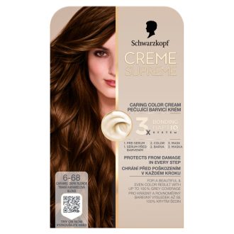   Schwarzkopf Creme Supreme tartós hajfesték 6-68 sötétszőke karamell