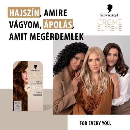 Schwarzkopf Creme Supreme tartós hajfesték 6-68 sötétszőke karamell