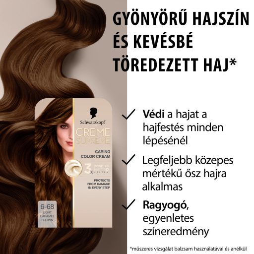 Schwarzkopf Creme Supreme tartós hajfesték 6-68 sötétszőke karamell