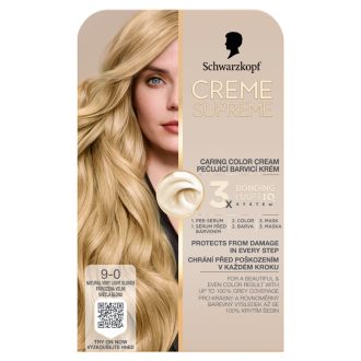   Schwarzkopf Creme Supreme tartós hajfesték 9-0 természetes nagyon világosszőke