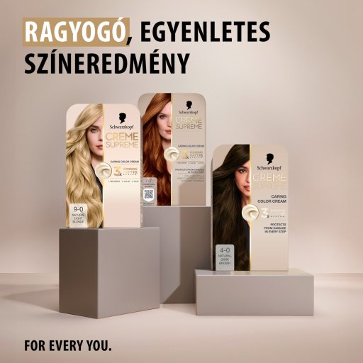 Schwarzkopf Creme Supreme tartós hajfesték 9-0 természetes nagyon világos szőke