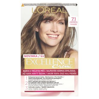   L'Oréal Paris Excellence Créme Krémhajfesték 7 .1 Hamvasszőke 72 +48 +12 +60 ml
