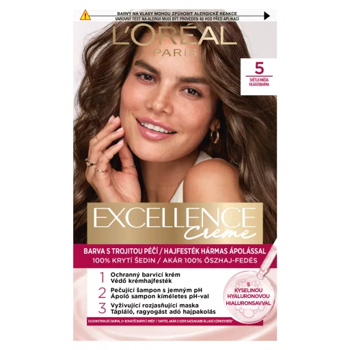 L'Oréal Paris Excellence Creme hajfesték hármas ápolással 5 Világosbarna