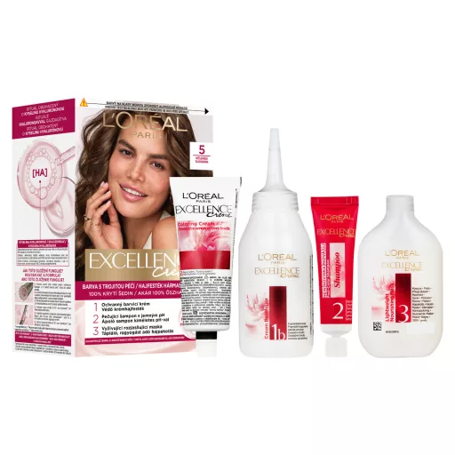 L'Oréal Paris Excellence Creme hajfesték hármas ápolással 5 Világosbarna
