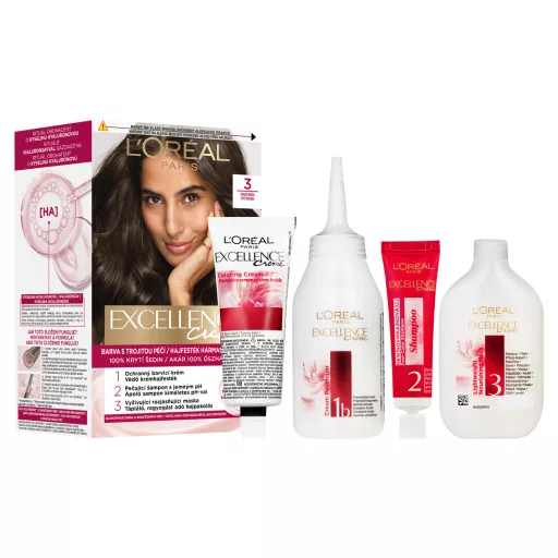 L'Oréal Paris Excellence Creme hajfesték hármas ápolással 3 Sötétbarna