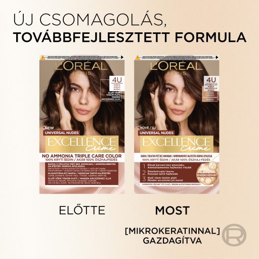 L'Oreal Excellence hajfesték Nude 6U Sötétszőke
