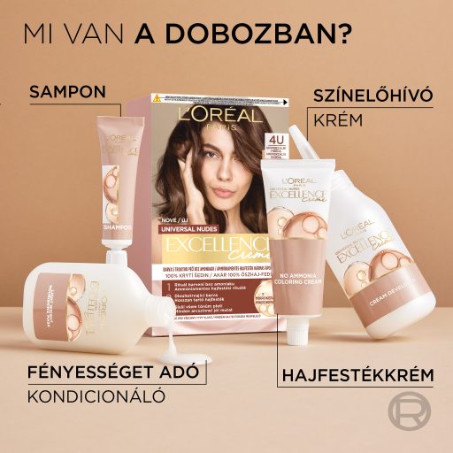 L'Oreal Excellence hajfesték Nude 6U Sötétszőke