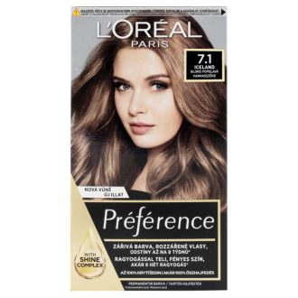 L'Oréal Paris Preference hajfesték 7.1 Hamvas Szőke