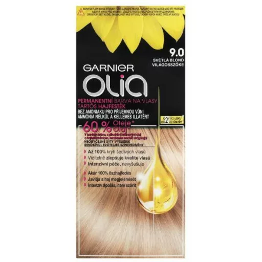 Garnier Olia tartós hajfesték 9.0 Világosszőke, 60+60+54 ml