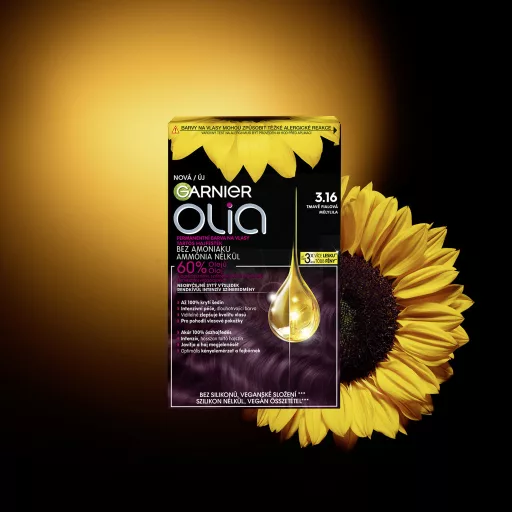 Garnier Olia tartós hajfesték 3.16 Mélylila