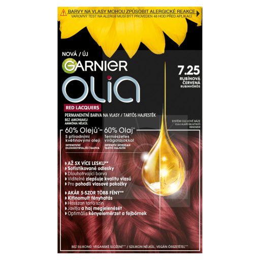 Garnier Olia tartós hajfesték 7.25 rubinvörös