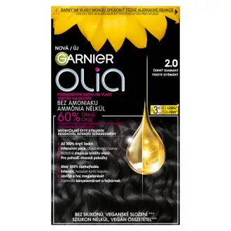   Garnier Olia tartós hajfesték 2 .0 Fekete gyémánt, 60 +60 +54 ml