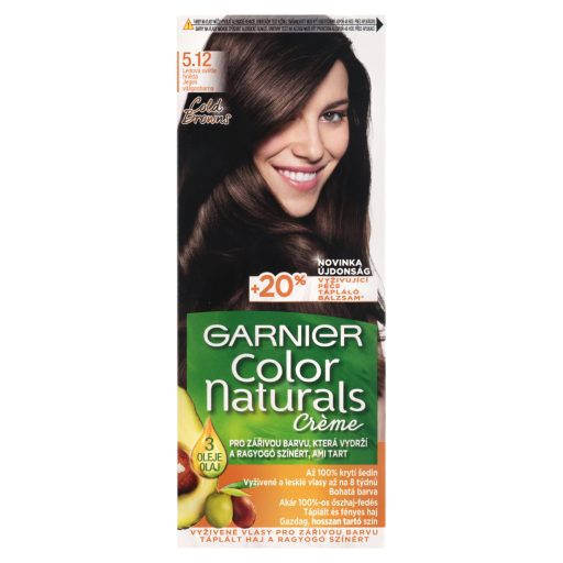 Garnier Color Naturals tartós hajfesték 5.12 jeges világosbarna