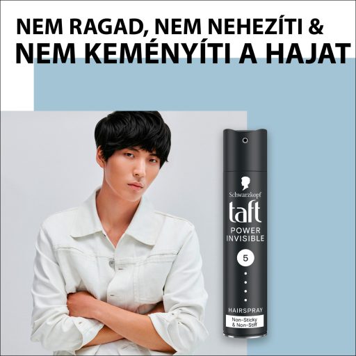 Taft Power Invisible hajlakk minden hajtípusra 250 ml